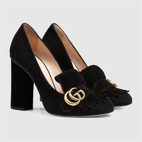 gucci suede heels|gucci men's leather shoes.